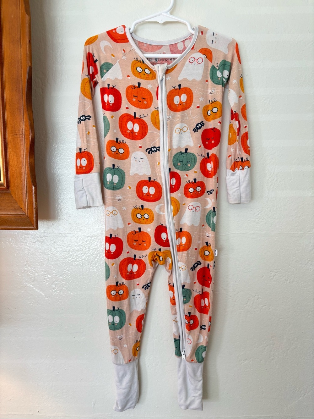 Little Sleepies 12/18m "Pumpkin Party" & Ghost Print Footie